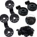 200 PCS Shade Cloth Plastic Clips, Sun Shade Cloth Heavy Duty Lock Grip, Black Round Shade Fabric Fixing Clamp Clips for Sunblock Net, Garden, Greenhouse, Patio, Plant Netting Cover