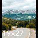 QOTIB Wood 19x27 Picture Frame Black for Wall Hanging, 19 x 27 Poster Photo Frame for Wall Horizontally or Vertically, Black,1 Pack