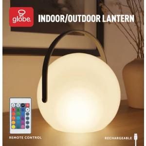 Globe Outdoor/Indoor Lantern Remote control Rechargeable