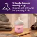 Philips Avent Natural Baby Bottles with Natural Response Nipples (Slow Flow, Flow 2), 4oz, Pink, 4-Pack, SCY900/14