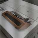 Record Player All-in-One Vintage Turntable for Vinyl Records Built-in 4 Stereo Speakers High Fidelity Audio AT-3600L Phono Belt Drive Vinyl Player BT Wireless Pariing Aux-in RCA Auto Stop Walunt Brown