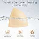 Sticky Bra Inserts-Double Sided Adhesive Lifting Bra, Lightly Padded & Invisible Support for Large Breasts (Beige, L)