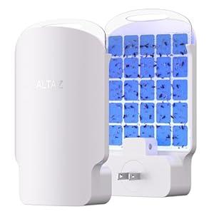 Fly Trap Indoor Plug in – Electric Bug Zapper with Six Light - Silent, Pet Safe & Mess-Free Flying Insect Traps - Gnat Catcher & Fruit Fly Killer for House Home Kitchen Bedroom (1 Device + 1 Refill)