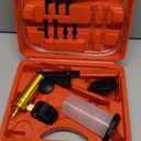 Brake Bleeder Kit with Hand Held Vacuum Pump and Adapters, with Vacuum Brake Bleeder Pump Pressure Gauge for Automotive Car Motorbike(red)