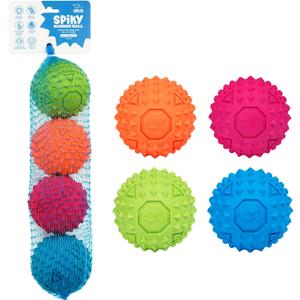 Best Pet Supplies Interactive Squeaky Dog Chew Toy, Ideal Dog Toys for Chewers, Small, Medium & Large Dogs, and Fetch Lovers - Fuchsia, Green, Blue, Orange, Medium 2.5"