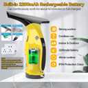Rechargeable Window Vac, Electric Window Vacuum Squeegee, with 11 in. and 6.7 in. Squeegee Blades, Cordless Window Vacuum Cleaner Set for Cleaning Windows, Shower Doors, Mirrors, Tiles