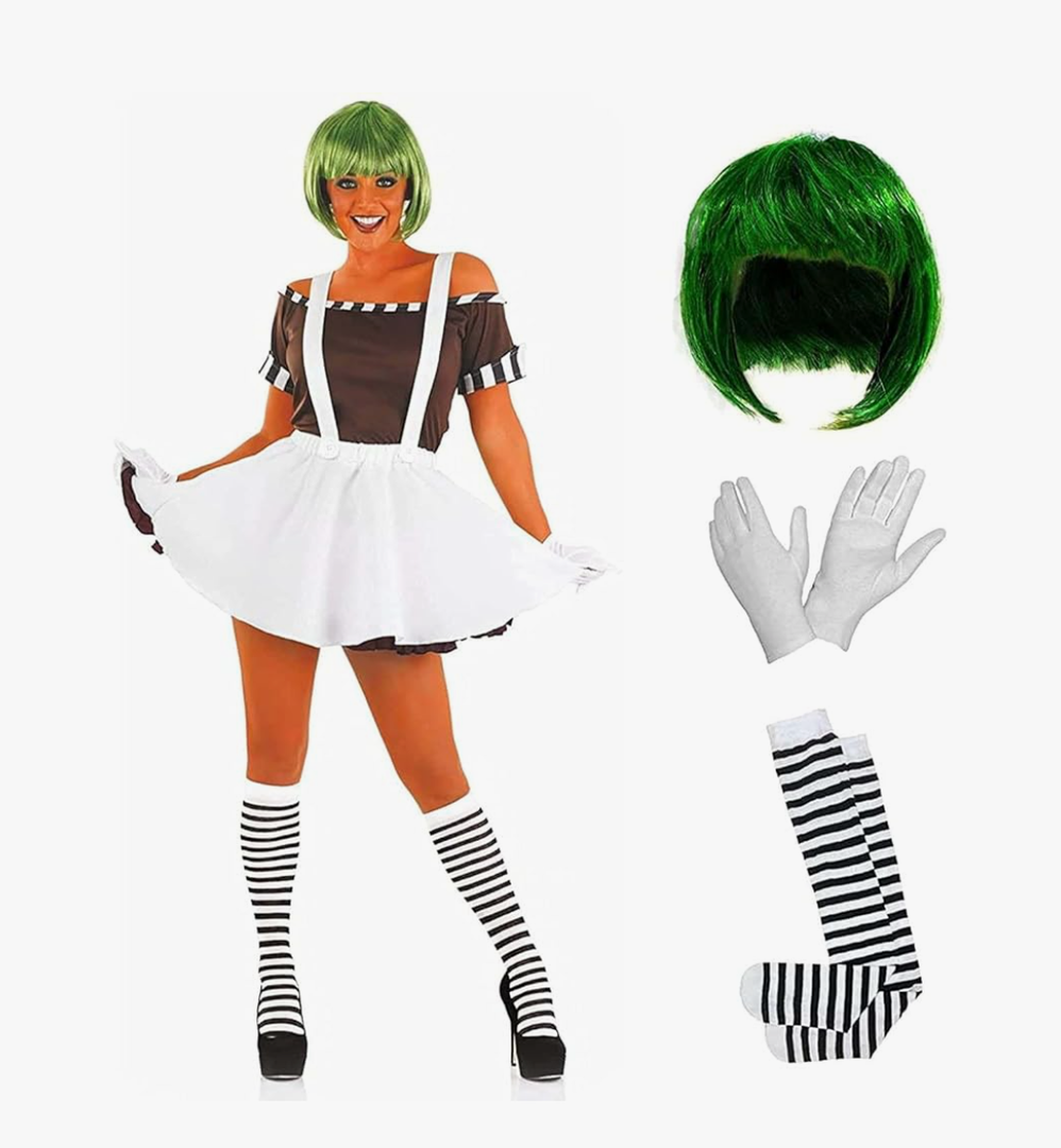 fun shack Womens Chocolate Factory Costume, Chocolate Costume Adult, Book Character Halloween Costumes for Women Size M