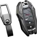 for Honda Key Fob Cover,Keychain,Zinc Alloy Protection Car Key Case for Accord HR-V CR-V Civic Pilot Sport Touring SI EX EX-L Holder Smart Remote Keyshell Accessories(for Honda Style B Grey)