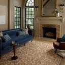 Loloi Chris Loves Julia Rue Collection RUE-03 Bark/Mocha 2'-3" x 3'-9" Accent Rug Jute Neutral Floral Living Room Bedroom Rug