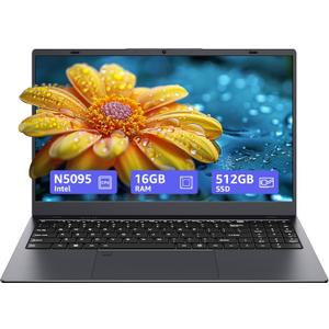 15.6-inch, 16GB RAM, 512GB SSD, FHD IPS Display Laptop Computer, N5095 Quad Core, 2.4/5G WiFi, BT4.2 Backlit and Fingerprint, Lightweight and Portable (Gray) 15.6-inch, 16GB RAM, 512GB SSD, FHD IPS Display Laptop Computer, N5095 Quad Core, 2.4/5G WiFi, BT4.2 Backlit and Fingerprint, Lightweight and Portable (Gray)