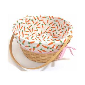 Holiday Home 12-Inch Lined Bamboo Basket - Carrot, 12 in 