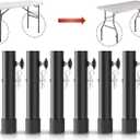 8-Pack Folding Table risers for Folding Tables Straight/Bent Leg, Durable Folding Table Leg Extensions 2 Levels/Heights Table Leg Extenders 3.6in/5.2in-All for Treating Your Back Pain