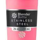 BlenderBottle Sport Insulated Stainless Steel Shaker Bottle with Wire Whisk, 24-Ounce, Plum Protein Shakes & Hydration for Athletes & Fitness Enthusiasts, Easy Mixing, Keeps Drinks Cold, Lockable Lid, Pink