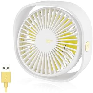 Small Desk Fan,Portable Personal Desktop Mini Fan 3 Speeds Cooling Table Fan Powered by USB for Home Office Bedroom Indoor Car Outdoor Travel