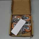 2 Inch Caster Wheels, Threaded Stem Casters Set of 4 Heavy Duty, 5/16"-18x1 (Screw Diameter 5/16", Stem Length 1"), Safety Dual Locking Industrial Castors, Wheels for Cart, Furniture