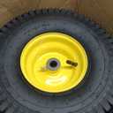 AR-PRO Exact Replacement 15" x 6.00-6" Front Tire and Wheel Assemblies Compatible with John Deere Riding Mowers 100 and D100 Series - 3" Centered Hub and 3/4" Bushings, 4Ply Pneumatic (Set of 2) (Yellow)
