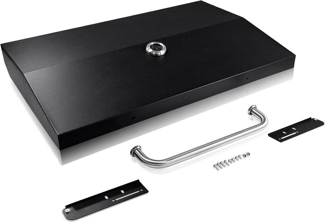 Adviace Hinged Lid For 36 Inch Blackstone Griddle Top, Blackstone 1554, 1825, 1863, 2149, 1866, 2151, 1899, 1565, 1836, 1841, 2122 Grill Cover with Thermometer, 36in Blackstone Griddle Lid Hard Cover