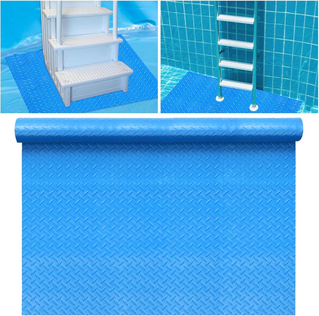 36"x36" Swimming Pool Ladder Mat Protective Swimming Pool Step Pad Protects Vinyl Pool Liner for Above Ground Swimming Pool Ladder Pad Compatible