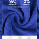 Vssjavun Mens Quarter Zip Pullover Quilted Sweatshirt Long Sleeve Casual Stand Collar Pullovers with Pockets (Blue, XXL)