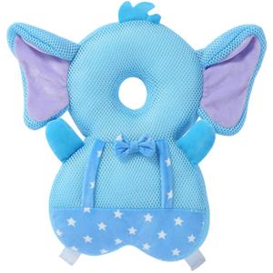 Baby Walker Head Protector Toddler Adjustable Baby Head Protection Backpack Wear Safety Pad (Star Elephant)