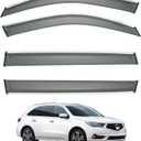 Yakitoko Window Visors Vent Sun Shade Rain Guards for Acura MDX 2014-2020 Chrome Trim 4PCS