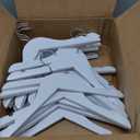 TOPIA HANGER Kids Wooden Hangers 20 Pack, Wood Baby Children Hangers Clothes Dress Shirt Hangers 360 Stronger Flexible Hook- Extra Smoothly Cut Notches, White, CT09W20