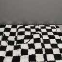 Uphome Bath Mats for Bathroom, Black and White Checkered Machine Washable Bathroom Rug Non Slip, 18x26 Water Absorbent Soft Microfiber Bathroom Mat for Tub, Shower, Floor