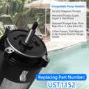 UST1152 Pool Pump Motor and Seal Replacement Kit Pool Pump Motor 1.5 HP Up-Rated C Face 56J Frame Compatible with Hayward Super Max-Flow Northstar Jacuzzi Magnum Pumps