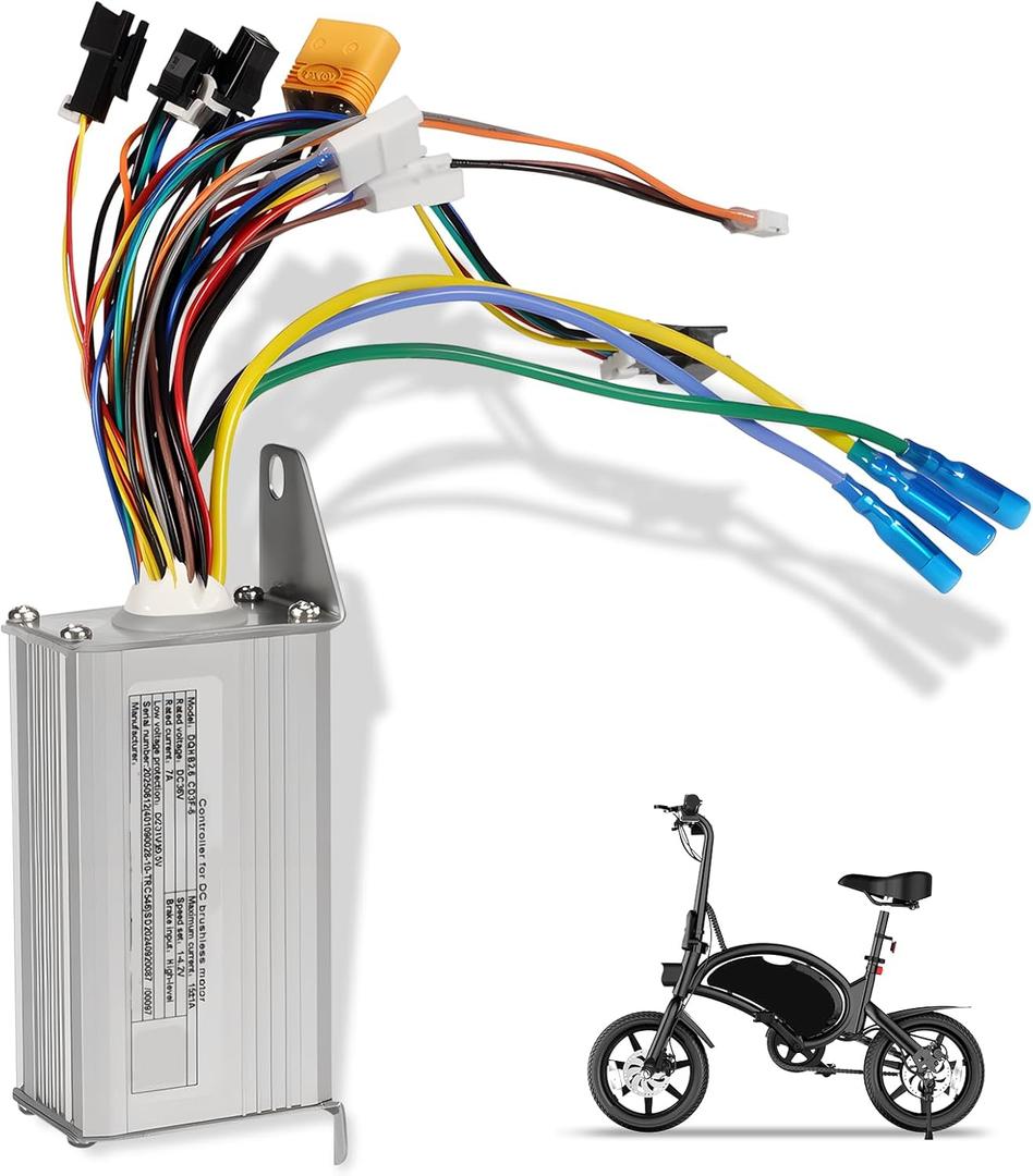 36V Electric Bike DC Brushless Speed Controller DQHB2.6_CD3F-6 Compatible with Jetson Bolt Up 14" & DYU D3F/D1F E-Bike Ride-On Scooters, Upgrade for DQHB2.6-CD3F