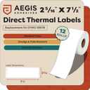 Aegis Adhesives - Replacement for DYMO 99019 (12 Rolls, 1800 Labels) - 2 5/16" X 7 1/2" Direct Thermal Internet Postage Labels - Compatible with DYMO LabelWriter 450, 450 Turbo, 4XL (Not 550, 5XL)