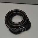 Bike Cable Lock 6FT Long, 4 Digit Resettable Combination Lock, Heavy Duty Steel Cable with Waterproof Vinyl Coating Anti Theft Security Lock for Road Bike E-Bike Scooter Fence Gate Toolbox