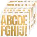 9 Sheets Gold Sticker Letters for Poster Board Large Letters Stickers 3 Inch Stick on Letter Self Adhesive Vinyl Waterproof Alphabet Stickers for Bulletin Board Letter Mailbox Home Decor