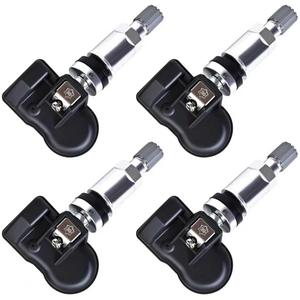 Universal TPMS Sensors 315MHz+433MHz, 2-in-1 Tire Pressure Monitoring Sensor Programmable Compatible with TPMS Tool TS408 TS508 TS608, Replaceable Metal Valve Stem (4PC)