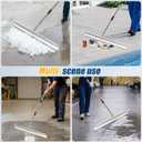 CAROD 33.4" Large Floor Squeegee for Concrete, Commercial Heavy Duty Silicone Blade Squeegee for Floor with 63" Stainless Handle, Anti-Splash Curved Baffle for Garage, Factory, and Tough Cleaning Jobs