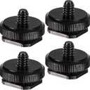 4 Pcs 1/4 Inch Camera Adapter Screws, Compatible with Versatile Flash Hot Shoe Mounts for DSLR Camera Rigs, Tripods, Mounting Accessories
