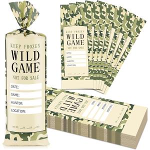 UQM 280 Pack Wild Game Meat Bags for Freezer, 1 Lb Ground Meat Bags, Wild Game Meat Bag to Protect Your Meat from Freezer Burn, Camouflage