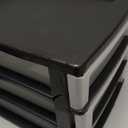 IRIS USA Plastic Stacking Desk Top 3-Drawer Storage Organizer, 2-Pack, for Makeup Vanity Nail Polish Bathroom Stationery Art Craft Supplies Kitchen Office Garage and Small Organization, Medium, Black