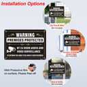 2 Pack Premises Protected by 24 hour Audio and Video Surveillance Signs,10x7 Inch By Entering You Agree Recording Sign, Weatherproof Rust-Free Reflective Aluminum,Easy to Mount for Indoor/Outdoor Use