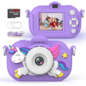 Kids Camera Toddler Toys for Girls Boys Aged 3-12, Kids Digital Video Camera, 3-12 Year Old Girls Boys Christmas Birthday Gifts Toys Kid Camera (Purple)