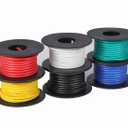 14AWG Silicone Wire 13.2ft (4m) 6 Colors - Flexible Tinned Copper Stranded Wire 600V High Temp Resistant (OD:3.5mm) for Automotive, Marine, DIY Electrical Wiring