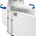Shower Transfer Chair for Bathtub, Heavy Duty Shower Chair with Handrail for Elderly, Height Adjustable, Rotating Shower Chair for Inside Shower, Clip onto Bathtub Edge, Get in and Out Bathtub Easily