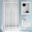 EurCross 54 x 78 inch Long Stall Shower Curtain Liner, Water-Proof 9G Premium Clear PEVA Small Plastic Shower Curtain with 5 Magnets for Bathroom, 9 Metal Grommets with Hooks