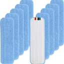 Replacement Microfiber Pad Fit for Rubbermaid Commercial 18 Inch Mop Head - 10 Pack Update Wrapping Wet & Dry Commercial Cleaning Reusable Refills Fit for Any Microfiber Flat Mop System 18"