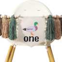 Lucky Duck Tassel High Chair Banner - Mallard Duck & Duckling 1st Birthday Party Decorations