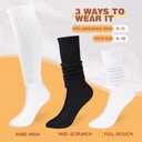 Buauty Slouch Socks for Women, Soft Extra Long Chunky Scrunch Knee High Sock Winter Knit Slouchy Socks Leg Warmmers