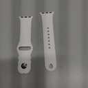 Compatible with Apple Watch Bands for Women Men, Silicone Sport Strap Waterproof Wristband for iWatch,  Size:44mm/45mm/46mm/49mm/42mm(Series 3 2 1) (White)