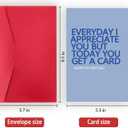 2 x Blue Fathers Day Cards Gift for Dad, Father's Day Cards Gifts from Daughter Son, Funny Fathers Day Cards