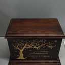 Cremation Memorial Urns for Human Ashes Adult Male Female, Wooden Urns Box and Casket for Ashes Men Women Child, Large Burial Funeral Urns for Ashes, Holds Up to 270 LBS
