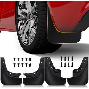 Upgraded 2024 2025 Mud Flaps Compatible with Tesla Model 3 Accessories, No Drilling/Tape Wheel and Tire Splash Guard Fenders Fit for Tesla Model 3, All Weather Protector Mud Guards for Highland, 4PC