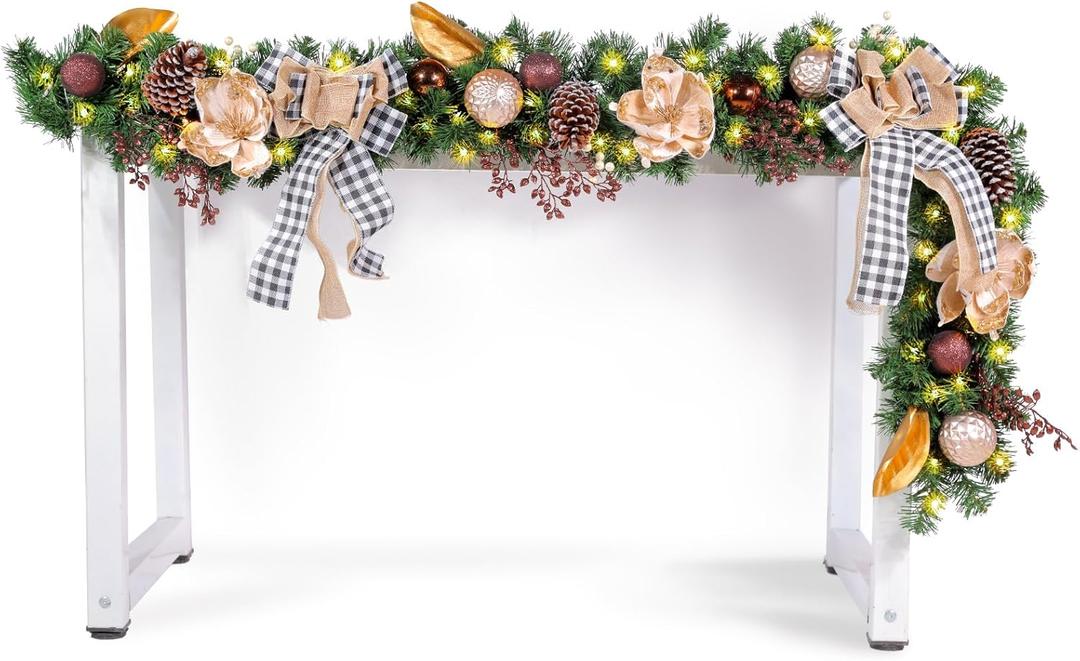 WBHome 9 Feet/108 Inch Christmas Garland Woodland Themed Holiday Decorations (Maillard)